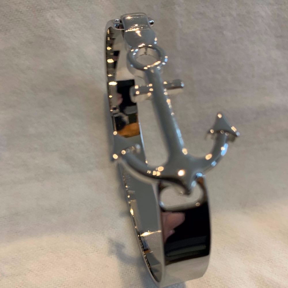 Silver Anchor Cuff Anchor Bracelet